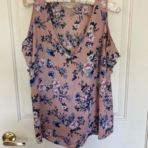Pink Republic Cold Shouldered Blouse, XL
